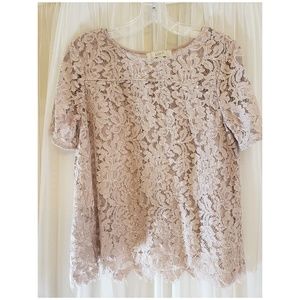 Dusty rose lace blouse